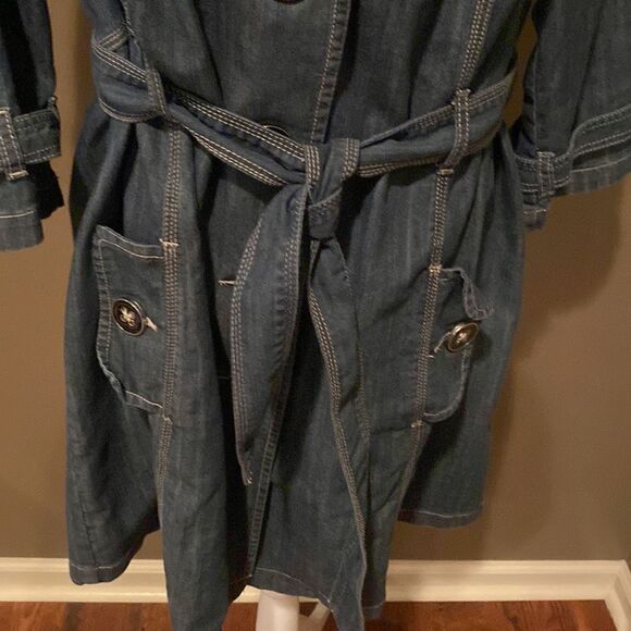 CJ Banks Denim Jean Jacket Size 1X Plus Size - Picture 5 of 12